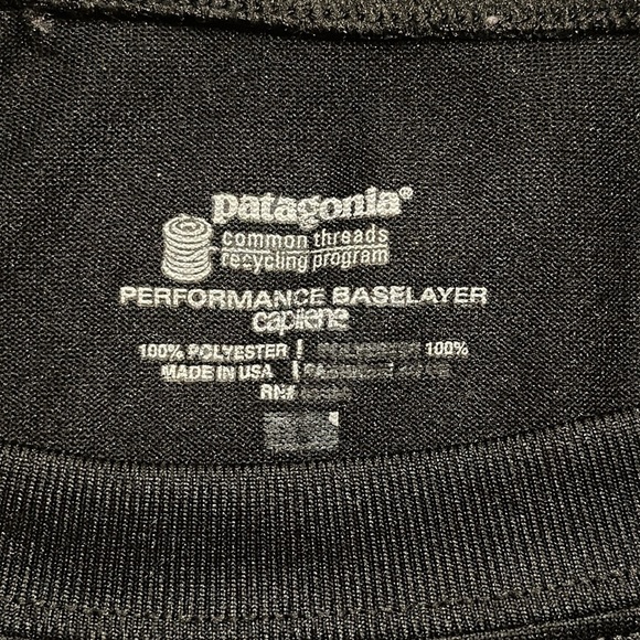 Patagonia L performance base layer capilene Black Long Sleeve Shirt great cond - Picture 6 of 6
